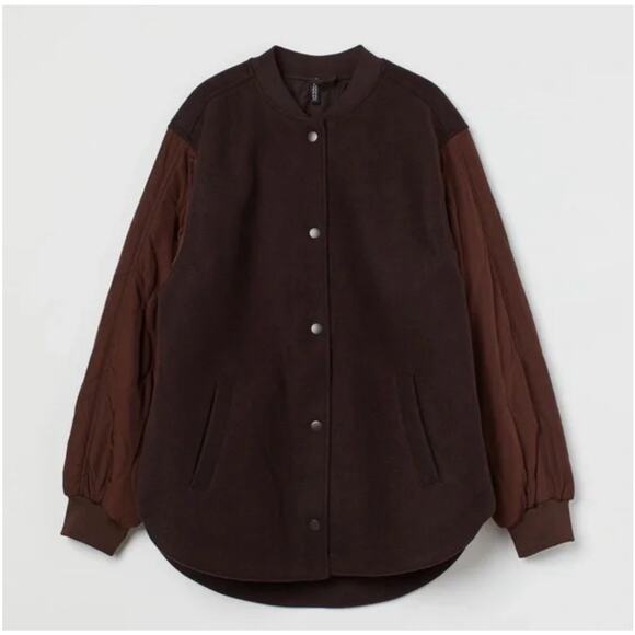 NWT H&M Baseball/Bomber Jacket Size L Oversize C10 - Picture 3 of 11